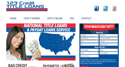 Desktop Screenshot of 123credittitleloans.com